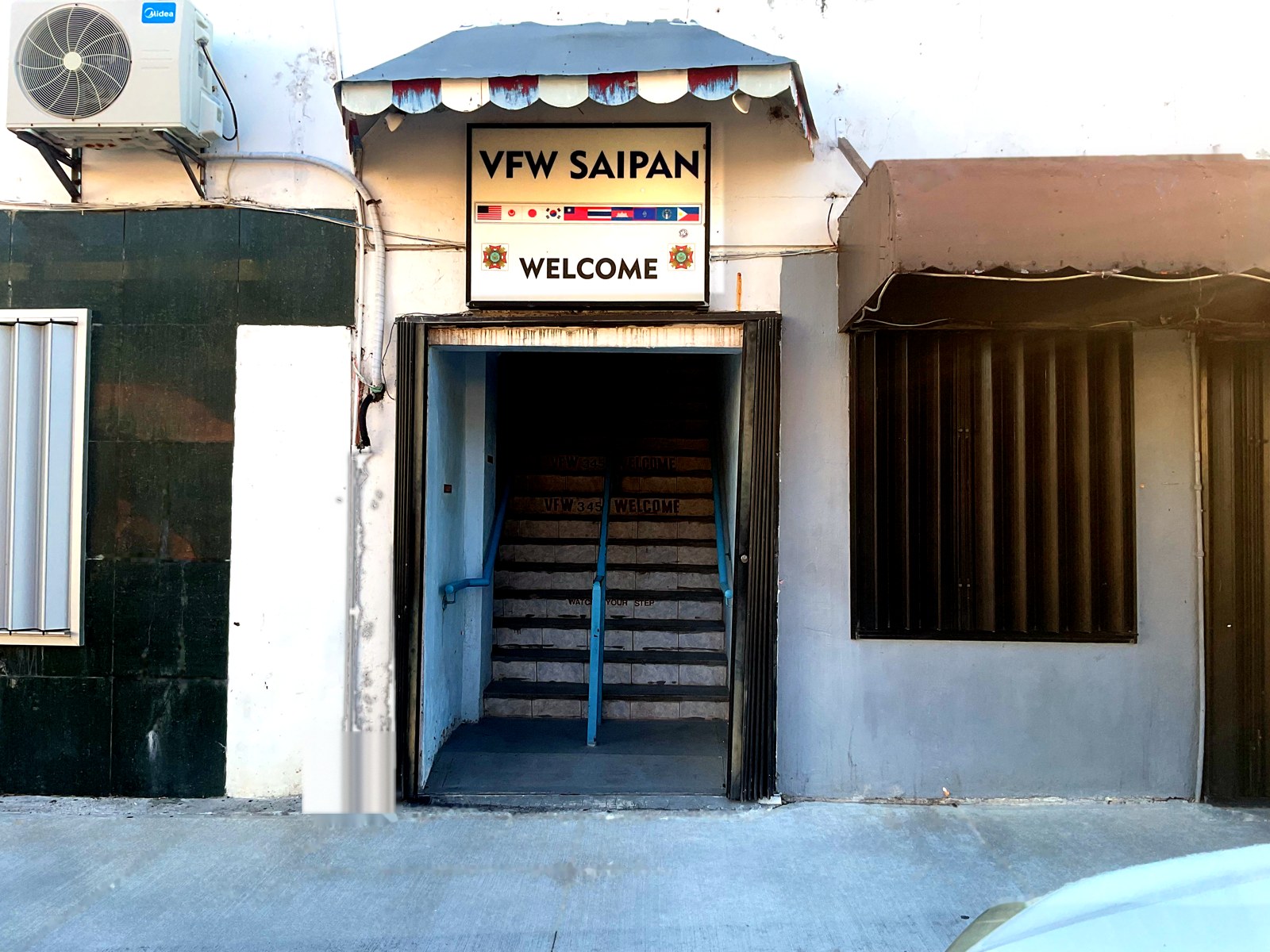 The entrance to VFW Post 3457, Garapan