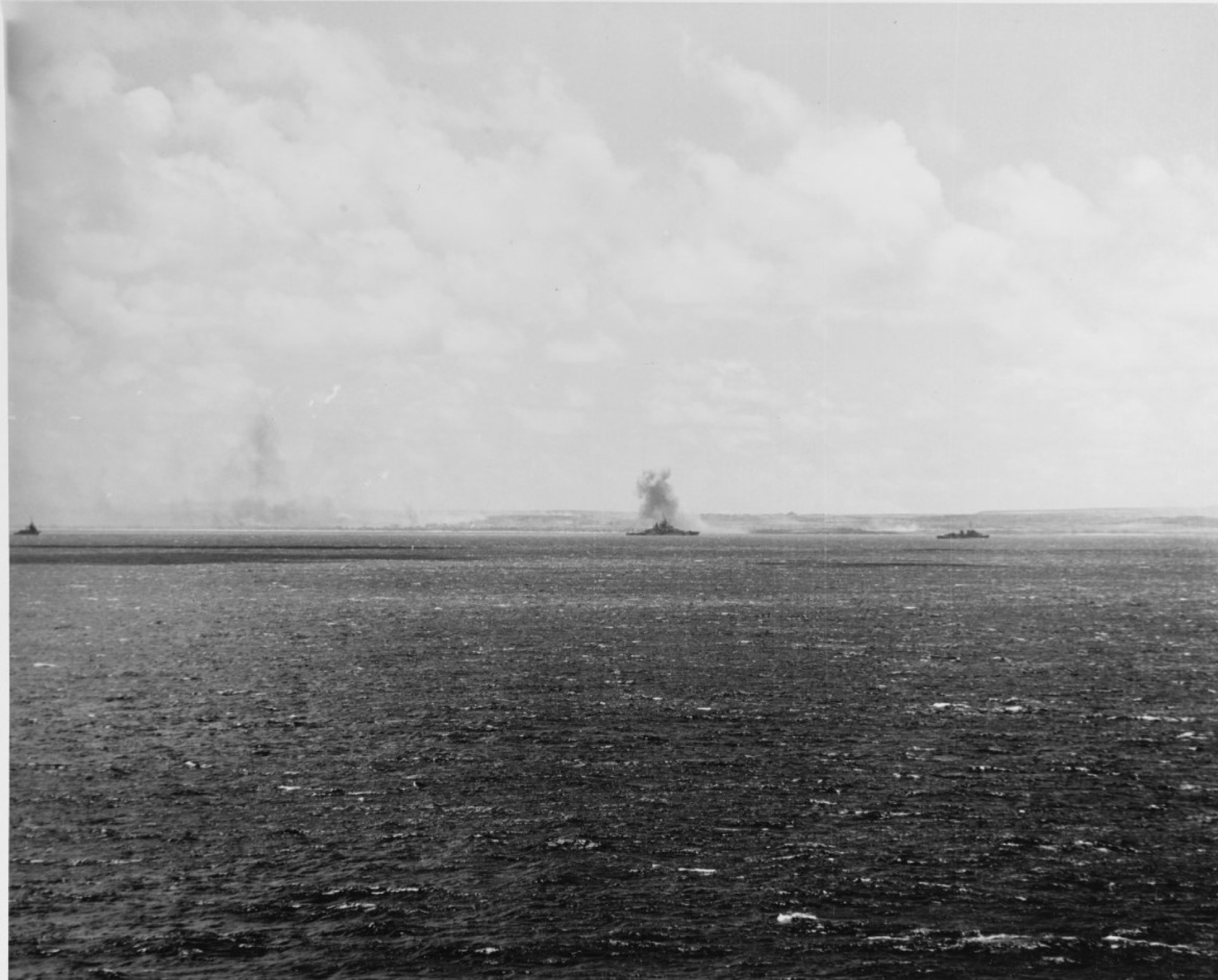 Naval pre-invasion bombardment of Saipan, June 14, 1944